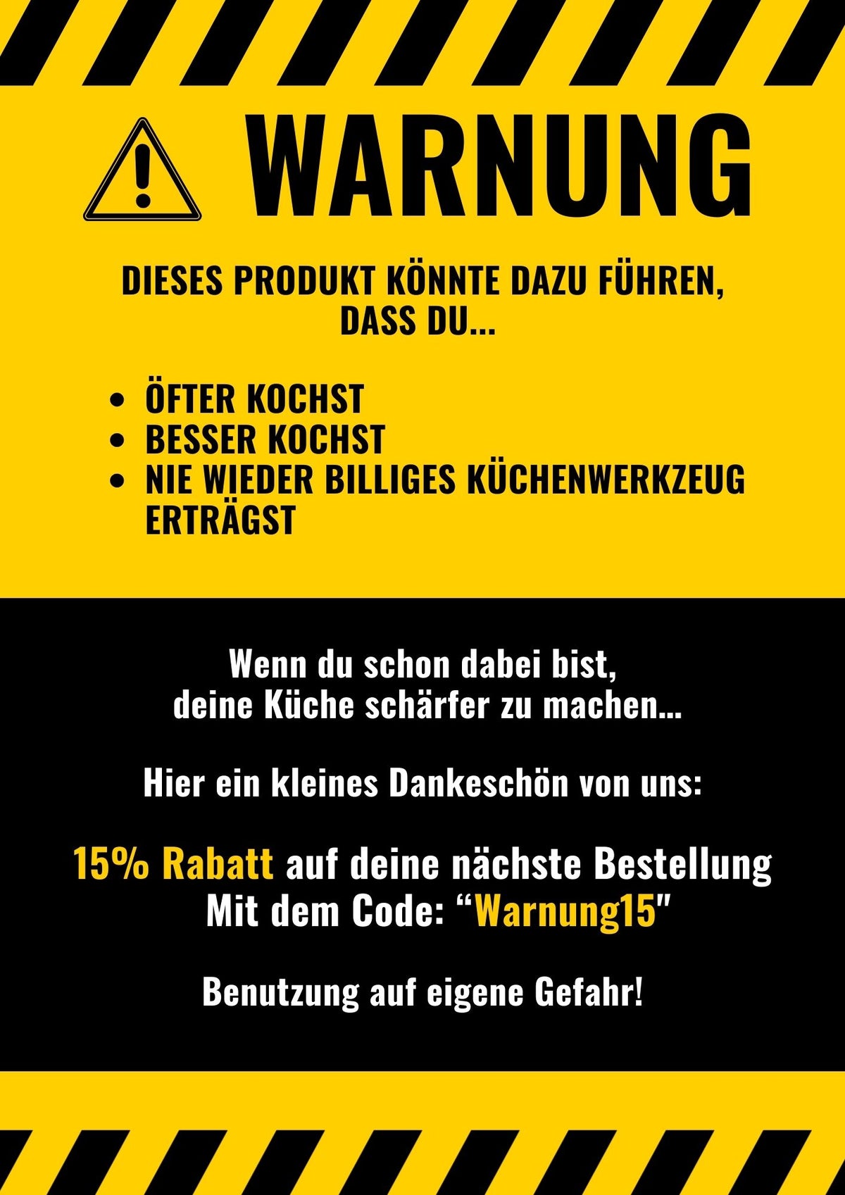 Flyer - 15% Rabatt für deine nächste Bestellung