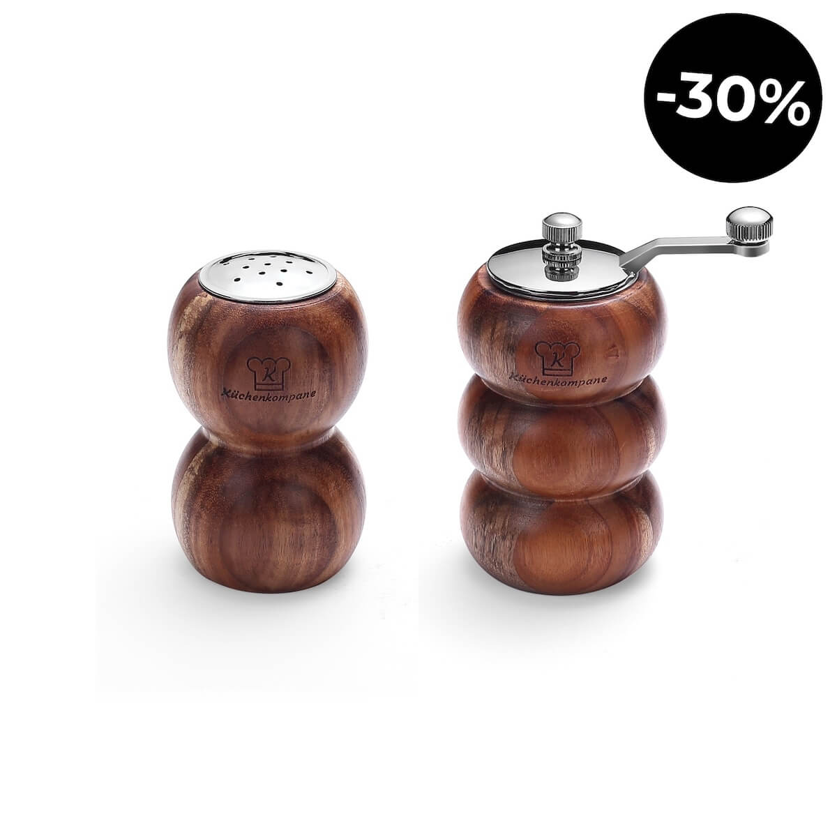 Salzstreuer & Pfeffermühle – 2er Set aus Akazienholz