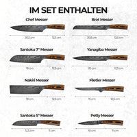 Akarui Messerset Premium 8-teilig