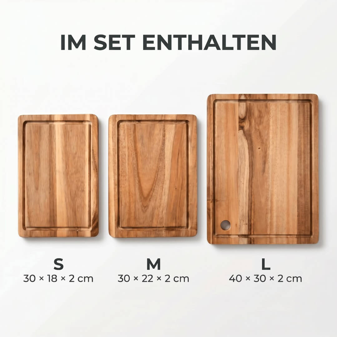 Akashia Schneidebretter 3er Set