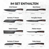 Asiatisches Messerset Premium 8-teilig