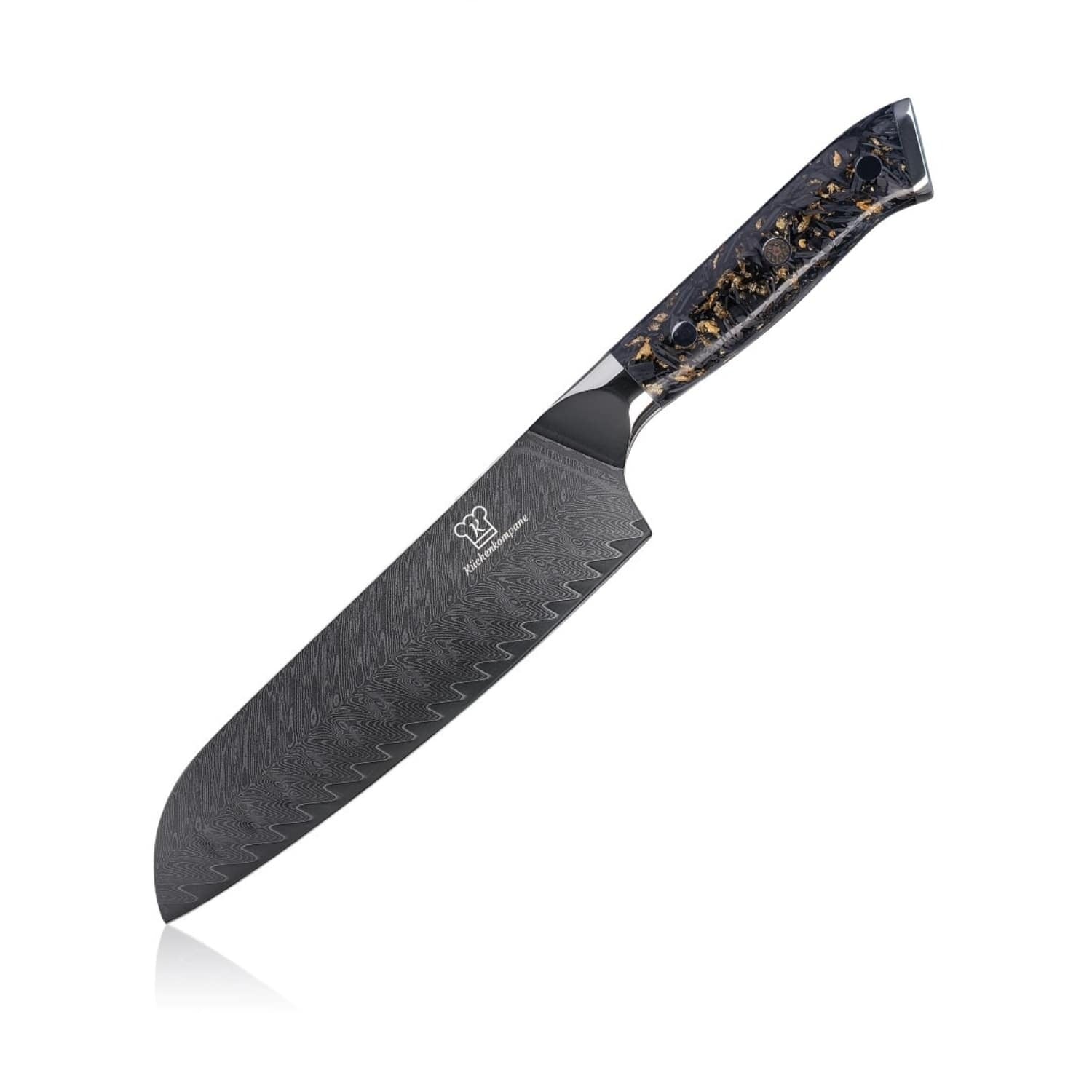 Kiiro Santoku Damastmesser