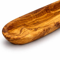 Baguette-Schale aus Olivenholz – Glatter Rand (30cm)