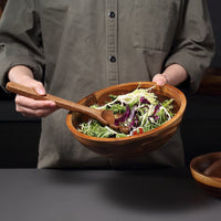 Salatschüssel Set aus Akazienholz – 3 Schüsseln inkl. Salatbesteck / E-Mail Exklusiv