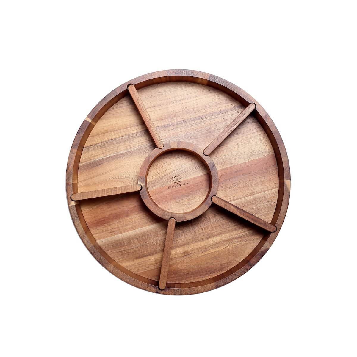 Drehbare Servierplatte aus Holz