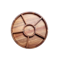 Drehbare Servierplatte aus Holz