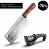 Chinesisches Hackmesser + Messerschärfer Spar-Set