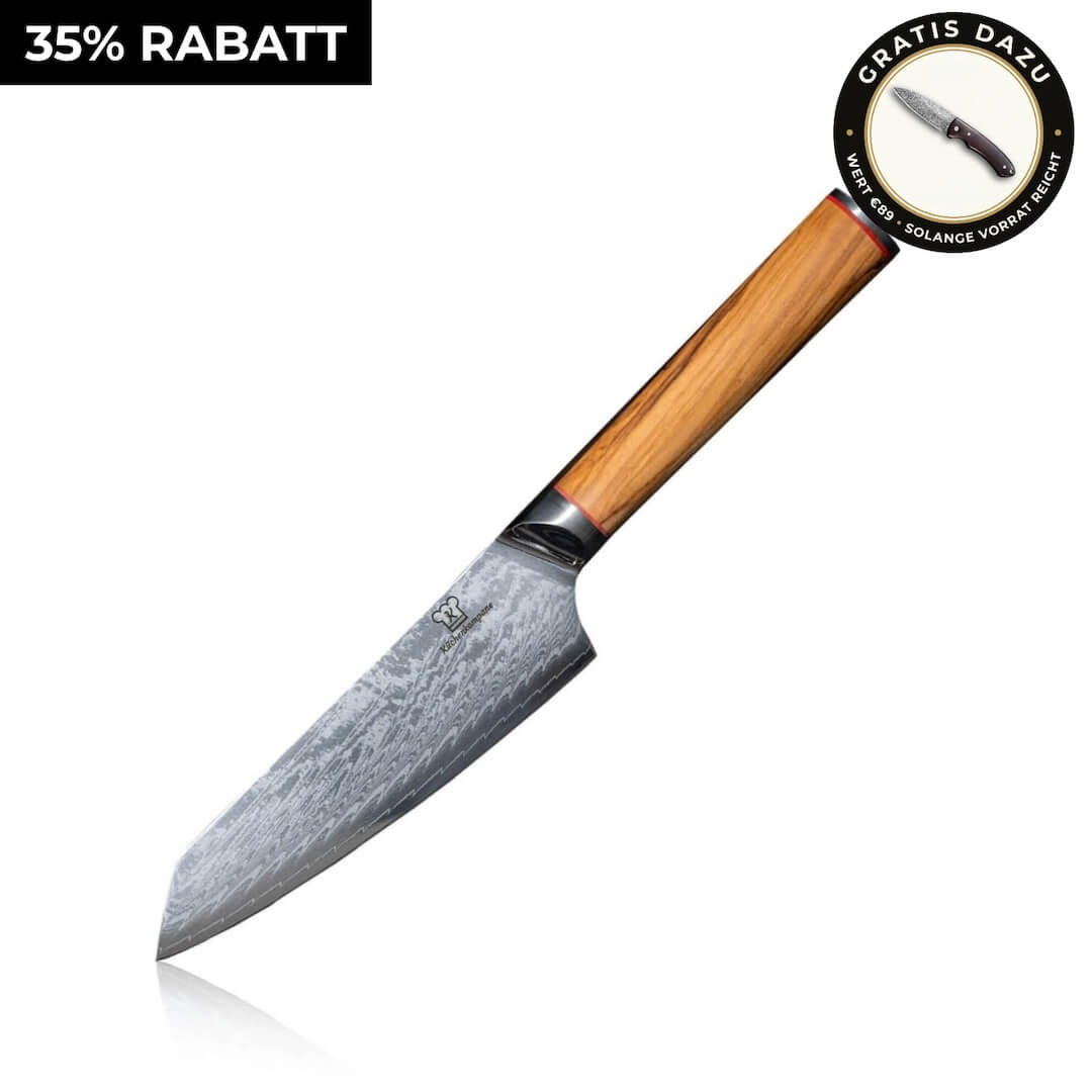 Mokuzai Santoku + Gratis Taschenmesser