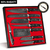 Kumai Messerset 8-teilig + Gratis Taschenmesser