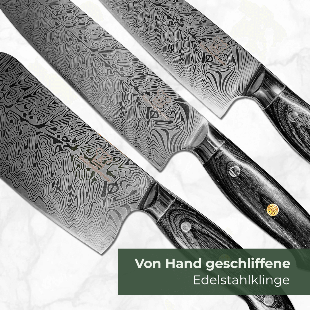 Kumai Messerset 8-teilig + Gratis Taschenmesser