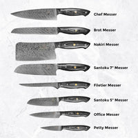 Kumai Messerset 8-teilig + Gratis Taschenmesser