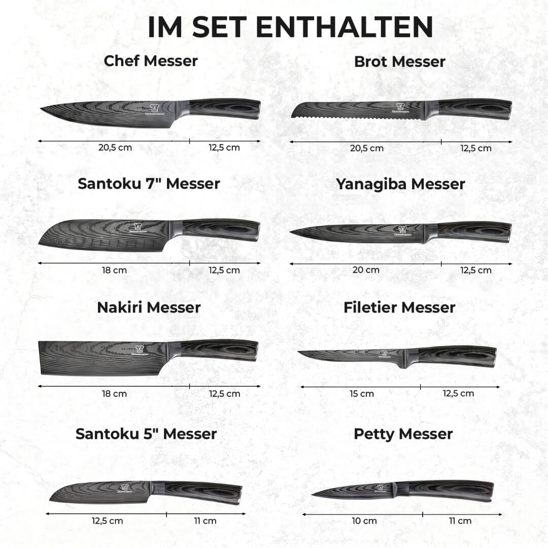 Kurai Messerset Premium 8-teilig
