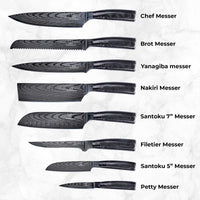 Kuro Messerset 8-teilig + Gratis Taschenmesser