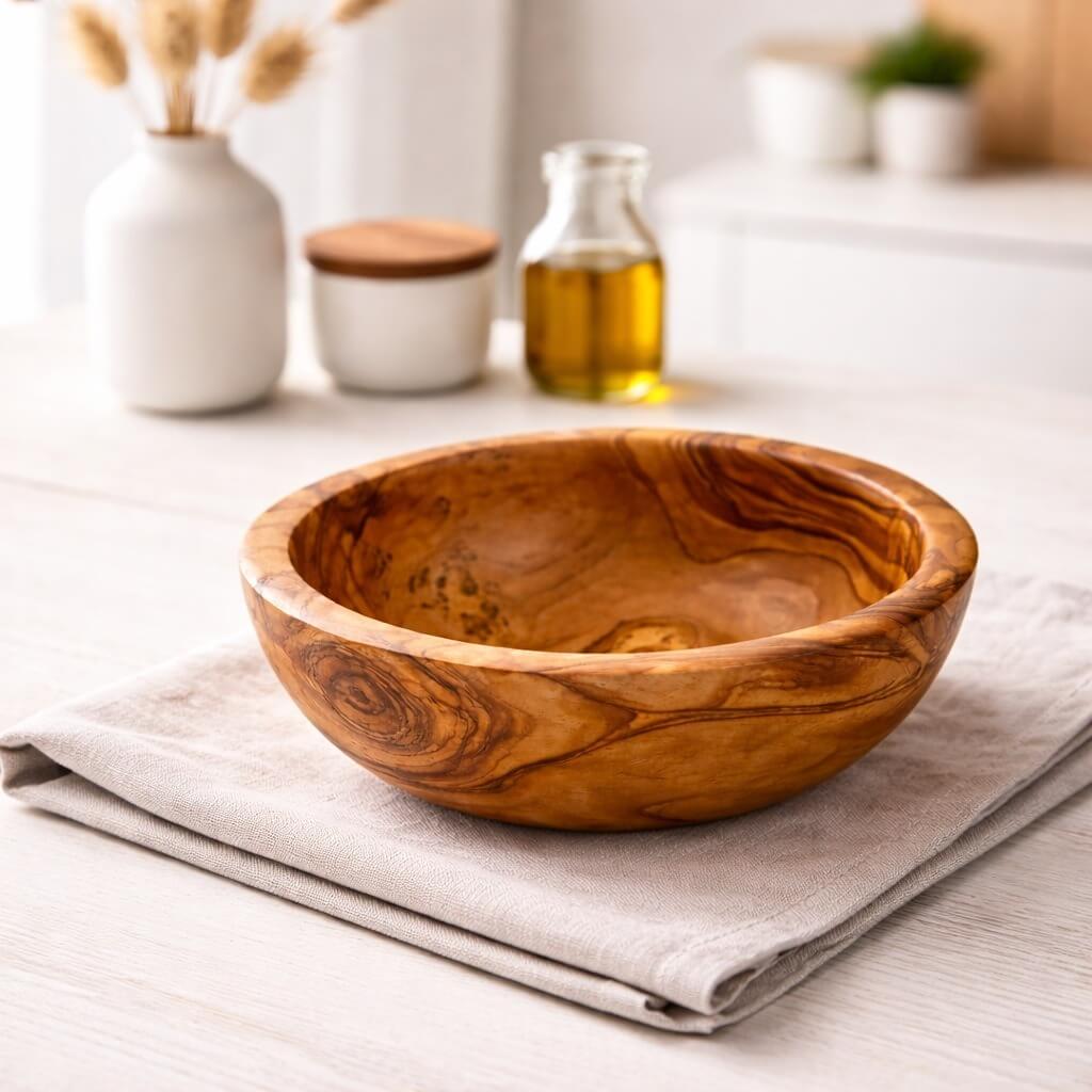 Schüssel aus massivem Olivenholz (Ø 14cm)