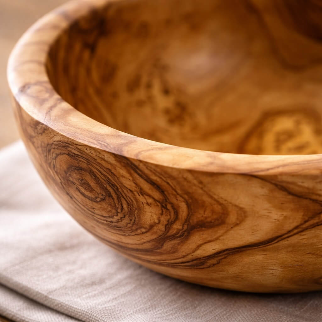 Schüssel aus massivem Olivenholz (Ø 14cm)