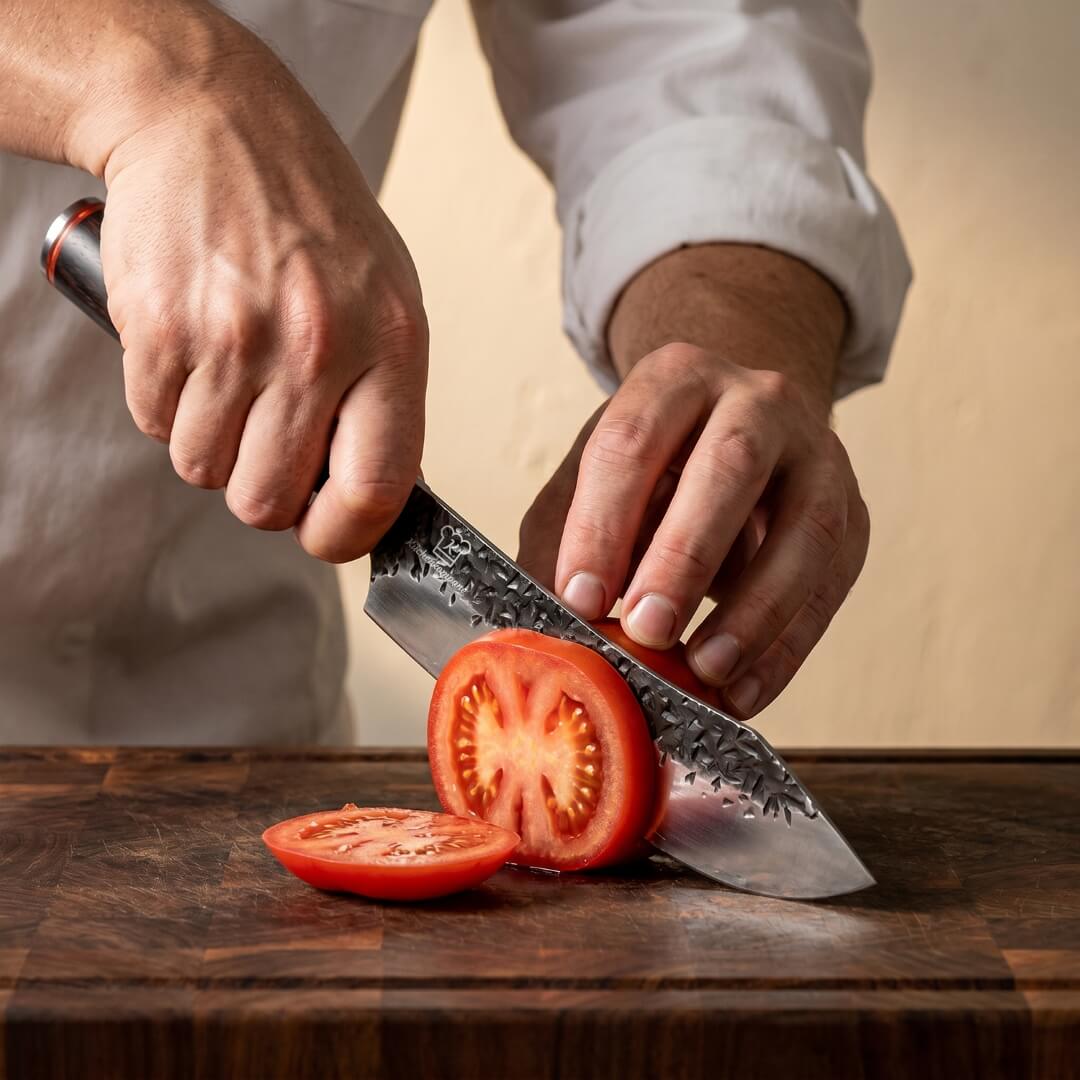 Rustikales Chefmesser gebogen