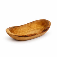 Servierschale aus Olivenholz - rustikale Kante (16cm)