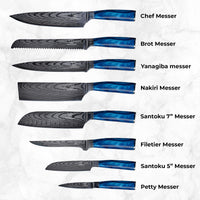 Shiburu Messerset 8-teilig + Gratis Taschenmesser