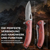 3-teiliges Premium Taschenmesser-Set aus Damaststahl