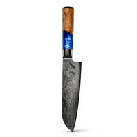 Aoki Damast Chefmesser & 2-in-1 Nass-Schleifstein