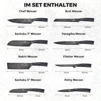 Kuro Messerset Premium 8-teilig